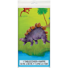Load image into Gallery viewer, Dinosaur Rectangular Plastic Table Cover, 54&quot;x84&quot;
