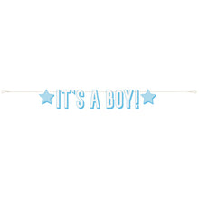 Load image into Gallery viewer, Blue &quot;It&#39;s a Boy&quot; Letter Banner
