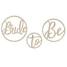 Load image into Gallery viewer, Wooden &#39;Bride To Be&#39; Decoration Hoops, Botanical Bride

