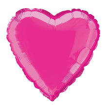 Load image into Gallery viewer, Solid Heart Foil Balloon 18&quot;, Packaged - Hot Pink
