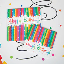 Load image into Gallery viewer, Rainbow Ribbons Birthday Beverage Napkins, 16ct
