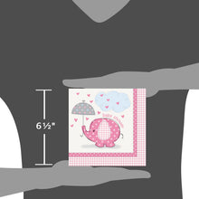 Load image into Gallery viewer, Umbrellaphants Pink Luncheon Napkins - 16ct
