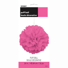 Load image into Gallery viewer, Hot Pink 16&quot; Hanging Tissue Pom Pom
