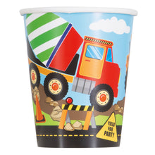 Load image into Gallery viewer, Construction Party 9oz FSC Paper Cups, 8ct

