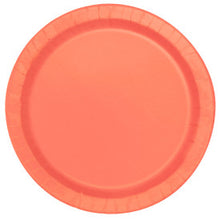 Load image into Gallery viewer, Coral Solid Round 7&quot; Dessert Plates, 20ct
