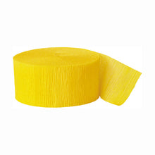 Load image into Gallery viewer, Yellow Crepe Streamer, 81 ft
