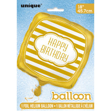 Load image into Gallery viewer, Golden Birthday Square Foil Balloon

