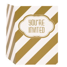 Load image into Gallery viewer, Golden Birthday Invitations, 8ct
