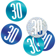 Load image into Gallery viewer, Birthday Blue Glitz Number 30 Confetti, .5oz
