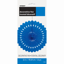 Load image into Gallery viewer, Royal Blue 16&quot; Tissue Paper Fan
