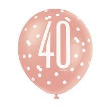 Load image into Gallery viewer, 12&quot; Rose Gold &amp; Pearl Latex Balloons 40 - 6ct

