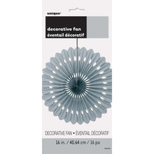 Load image into Gallery viewer, Silver 16&quot; Tissue Paper Fan
