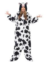 Load image into Gallery viewer, Cow Costume with Hooded All in One Onesie (One Size)
