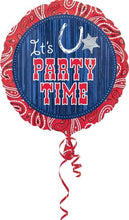 Load image into Gallery viewer, Its Party Time Western Foil Balloon - 18&quot;
