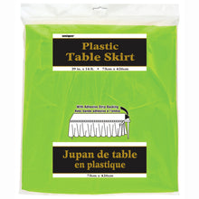 Load image into Gallery viewer, Lime Green Plastic Table Skirt, 29&quot;x14ft
