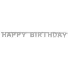 Load image into Gallery viewer, Happy Birthday Silver Deluxe Jointed Banner
