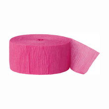 Load image into Gallery viewer, Hot Pink Crepe Streamer, 81 ft
