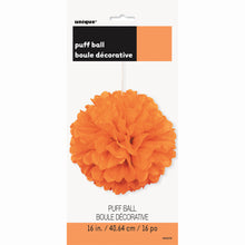 Load image into Gallery viewer, Orange 16&quot; Hanging Tissue Pom Pom
