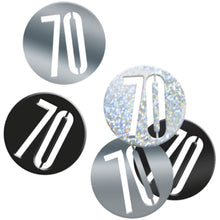 Load image into Gallery viewer, Birthday Black Glitz Number 70 Confetti, .5oz
