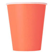 Load image into Gallery viewer, Coral Solid 9oz Paper Cups, 14ct
