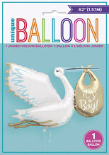 Load image into Gallery viewer, Stork Its A Boy Jumbo Foil Balloon - 62&quot;
