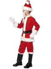 Load image into Gallery viewer, Deluxe Santa Costume &amp; Beard, Red
