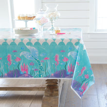 Load image into Gallery viewer, Mermaid Rectangular Plastic Table Cover, 54&quot;x84&quot;
