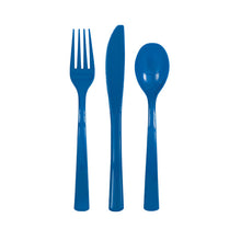 Load image into Gallery viewer, Royal Blue Solid Assorted Plastic Cutlery, 18ct
