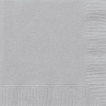 Load image into Gallery viewer, Silver Solid Beverage Napkins, 20ct
