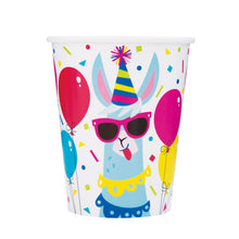 Load image into Gallery viewer, Llama Birthday 9oz Paper Cups, 8ct
