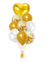 Load image into Gallery viewer, Solid Heart Foil Balloon 18&quot;, Packaged - Gold
