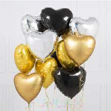 Load image into Gallery viewer, Solid Heart Foil Balloon 18&quot;, Packaged - Gold
