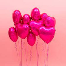 Load image into Gallery viewer, Solid Heart Foil Balloon 18&quot;, Packaged - Hot Pink
