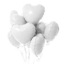 Load image into Gallery viewer, Solid Heart Foil Balloon 18&quot;, White

