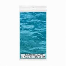 Load image into Gallery viewer, Ocean Waves Plastic Tablecover - 54&quot; x 108&quot;
