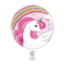 Load image into Gallery viewer, Unicorn Rainbow 20cm FSC Paper Plates - 8ct
