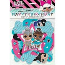 Load image into Gallery viewer, L.O.L. Surprise! 6ft Jointed Happy Birthday Party Banner
