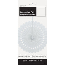 Load image into Gallery viewer, White 16&quot; Tissue Paper Fan
