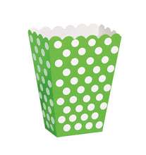 Load image into Gallery viewer, Lime Green Dots Treat Boxes, 8ct
