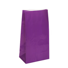 Load image into Gallery viewer, Deep Purple Paper Party Bags, 12ct
