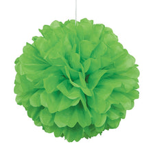 Load image into Gallery viewer, Lime Green 16&quot; Hanging Tissue Pom Pom
