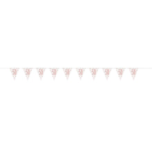 Load image into Gallery viewer, Age &quot;50&quot; Glitz Rose Gold Prismatic Plastic Flag Banner (9ft)
