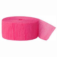 Load image into Gallery viewer, Bright Pink Crepe Streamer, 81 ft
