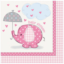 Load image into Gallery viewer, Umbrellaphants Pink Luncheon Napkins - 16ct
