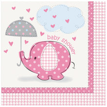 Load image into Gallery viewer, Umbrellaphants Pink Luncheon Napkins, 16ct
