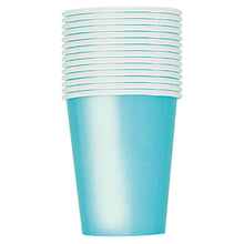 Load image into Gallery viewer, Terrific Teal Solid 9oz FSC Paper Cups, 14ct
