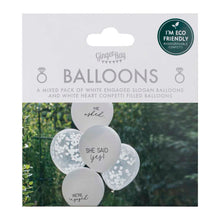 Load image into Gallery viewer, Ginger Ray - She Said Yes Confetti Engagement Balloon Bundle
