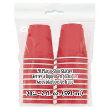 Load image into Gallery viewer, Red Plastic Solo Cup Shot Glasses, 20ct
