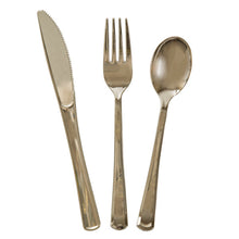 Load image into Gallery viewer, Gold Solid Assorted Plastic Silverware, 18ct
