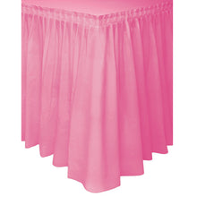 Load image into Gallery viewer, Hot Pink Plastic Table Skirt, 29&quot;x14ft
